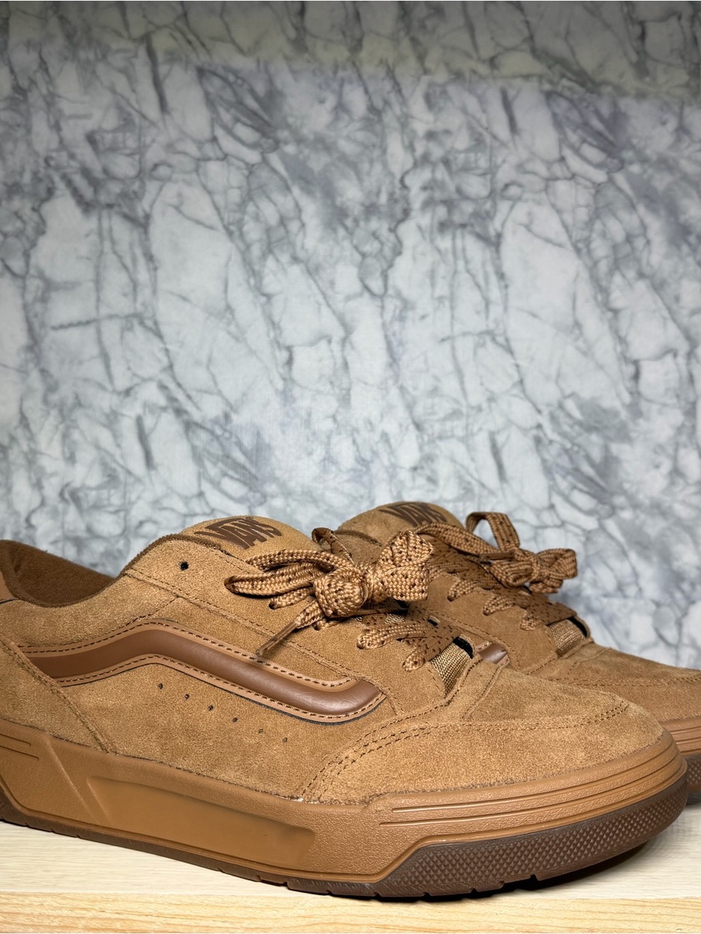 Vans Men's Suede Low-Top Sneakers in Tan
